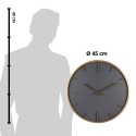 Clayre & Eef Orologio da parete Ø 45 cm Grigio Legno Ferro
