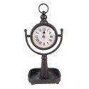 Clayre & Eef Horloge de table 15x11x34 cm Noir Métal