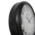 Clayre & Eef Wall Clock Ø 40x7 cm Black Beige Plastic Glass Brooklyn New York