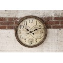 Clayre & Eef Orologio da parete Ø 50x5 cm Marrone Beige Plastica Vetro Mappa del mondo