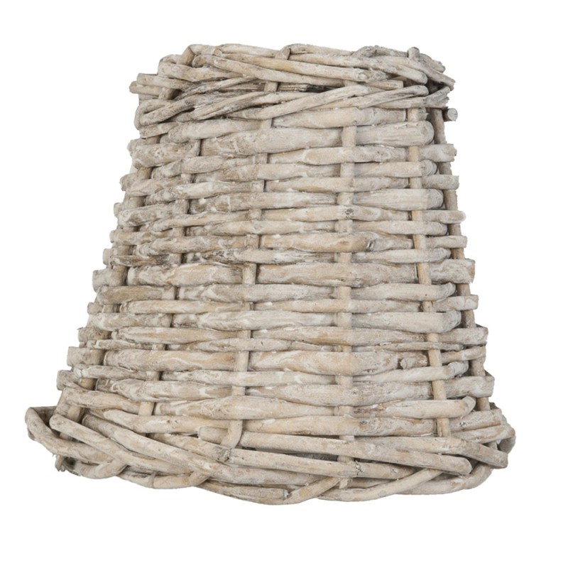 Clayre & Eef Lampshade Ø 14x12 cm Brown Rattan Round