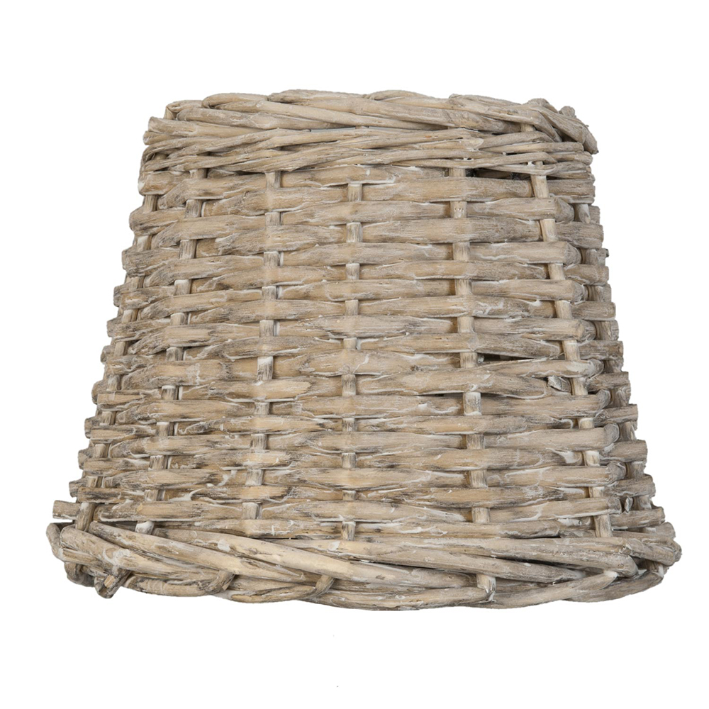 Clayre&Eef LampenkapØ 20x15 cm Beige Rotan afbeelding