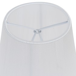 Clayre & Eef Lampshade Ø 14x15 cm White Cotton Round