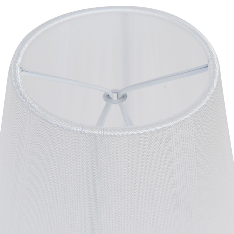 Clayre & Eef Lampshade Ø 14x15 cm White Cotton Round