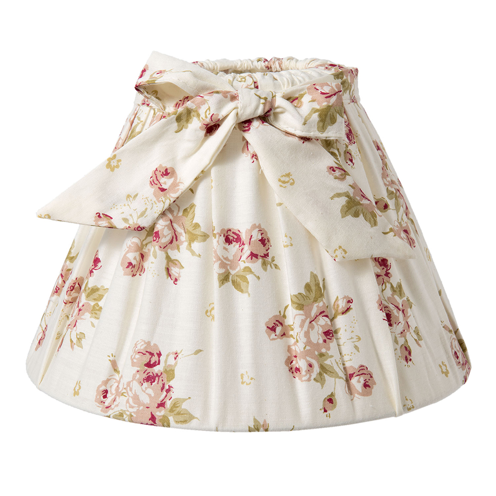 Clayre&Eef LampenkapØ 22x14 cm Beige Metaal Bloemen afbeelding