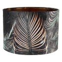 Clayre & Eef Lampshade Pendant Light Ø 34x24 cm Black Green Textile Round