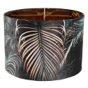 Clayre & Eef Lampshade Pendant Light Ø 34x24 cm Black Green Textile Round
