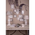 Clayre & Eef Lampshade Ø 26x15 cm Grey White Cotton Synthetic Dots