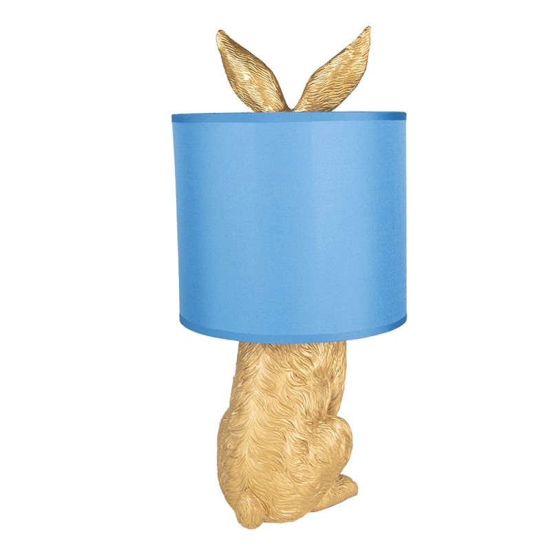 Clayre & Eef Tischlampe Kaninchen Ø 20x43 cm Goldfarbig Kunststoff