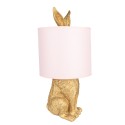 Clayre & Eef Tischlampe Kaninchen Ø 20x43 cm Goldfarbig Kunststoff