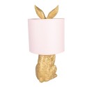 Clayre & Eef Tischlampe Kaninchen Ø 20x43 cm Goldfarbig Kunststoff
