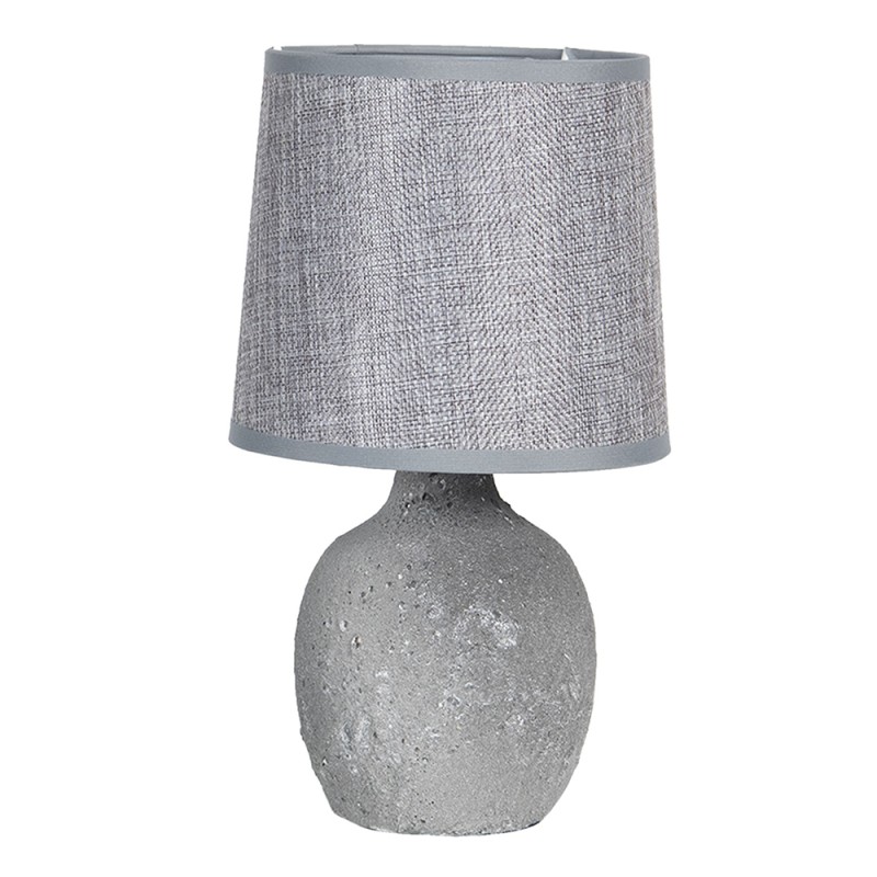 Clayre & Eef Lampada da tavolo Ø 15x26 cm  Grigio Ceramica Rotondo