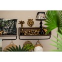 Clayre & Eef Tischlampe Ø 27x57 cm  Schwarz Grau Keramik Rund Elefanten