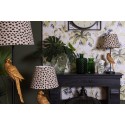 Clayre & Eef Lampe de table Perroquet Ø 25x51 cm Beige Noir Plastique Rond