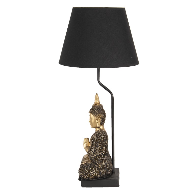 Clayre & Eef Lampe de table Ø 28x60 cm  Couleur or Noir Plastique