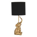 Clayre & Eef Table Lamp Elephant Ø 20x46 cm  Gold colored Black Plastic