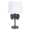 Clayre & Eef Tischlampe Elefant 23x23x41 cm  Schwarz Weiß Kunststoff