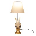Clayre & Eef Table Lamp Rabbit Ø 23x53 cm  Beige Plastic