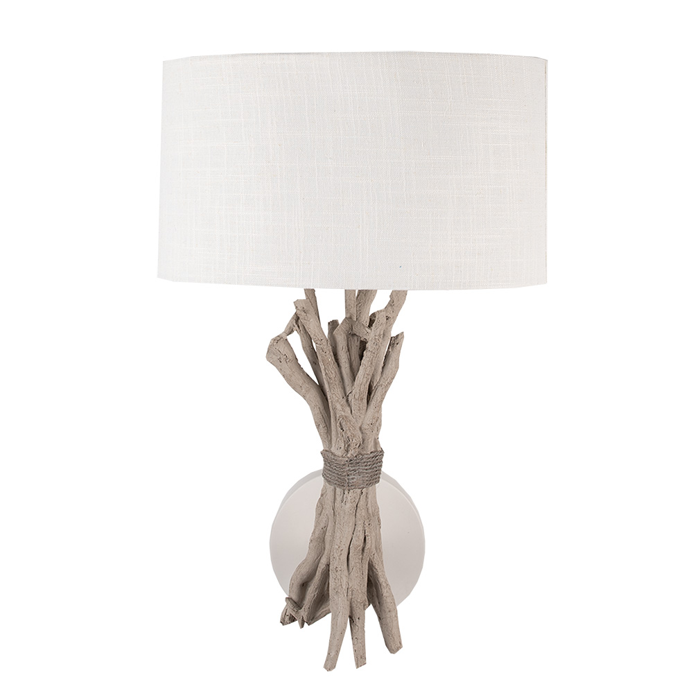Clayre&Eef Wandlamp 33x26x43 cm Beige Polyresin afbeelding