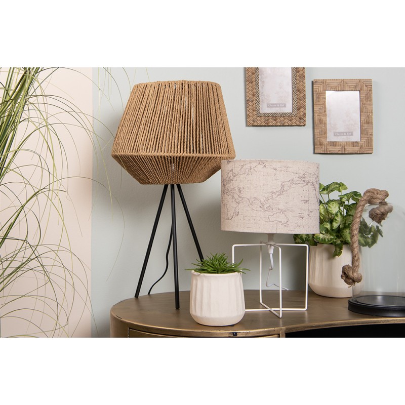 Clayre & Eef Lampada da tavolo Ø 31x53 cm  Marrone Nero  Ferro