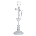 Clayre & Eef Lamp Base  Ø 12x38 cm  Grey Wood Round Heart