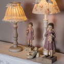 Clayre & Eef Socle de la lampe Ø 10x26 cm Marron Bois Rond