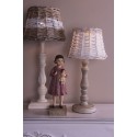 Clayre & Eef Socle de la lampe Ø 10x26 cm Marron Bois Rond