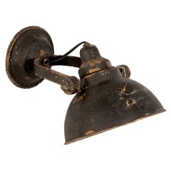 Clayre & Eef Wall Light 21x30x19 cm  Black Iron Round