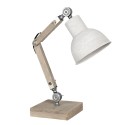 Clayre & Eef Bureaulamp  15x15x47 cm  Beige Hout Ijzer Vierkant