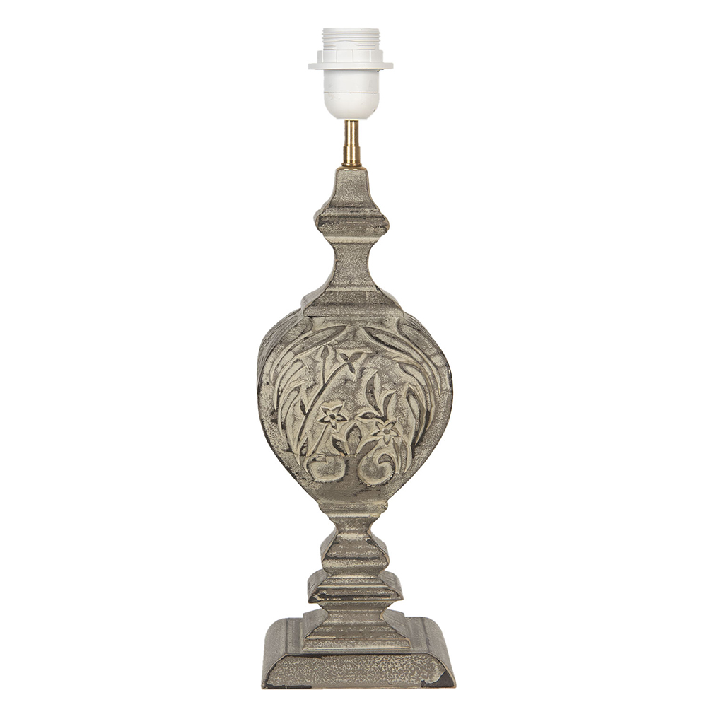 Clayre&Eef Lampenvoet 13x13x43 cm Grijs Hout afbeelding