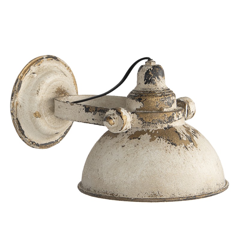 Clayre & Eef Wandlamp 30x21x18 cm Beige Bruin IJzer Rond