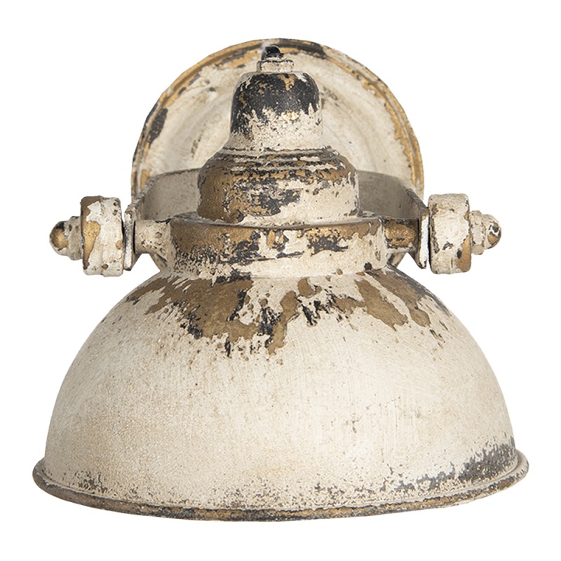Clayre & Eef Wandlamp 30x21x18 cm Beige Bruin IJzer Rond