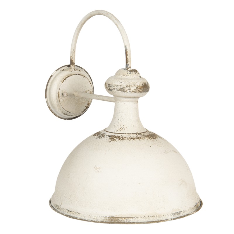 Clayre & Eef Wandleuchte 34x41x43 cm  Weiß Eisen Rund