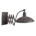 Clayre & Eef Wandleuchte 55x33x34 cm  Schwarz Metall