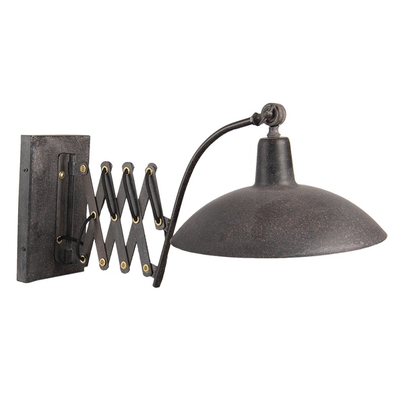 Clayre & Eef Wandleuchte 55x33x34 cm  Schwarz Metall