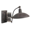 Clayre & Eef Wandleuchte 55x33x34 cm  Schwarz Metall