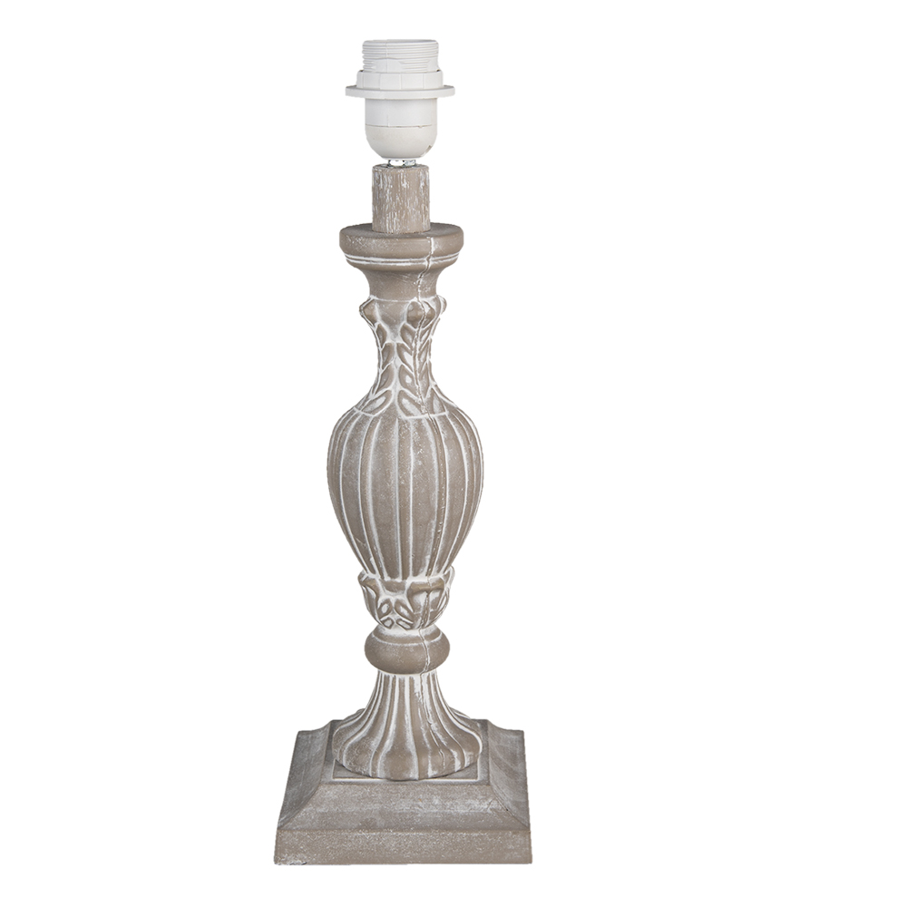 Clayre&Eef LampenvoetØ 14x43 cm Bruin MDF afbeelding