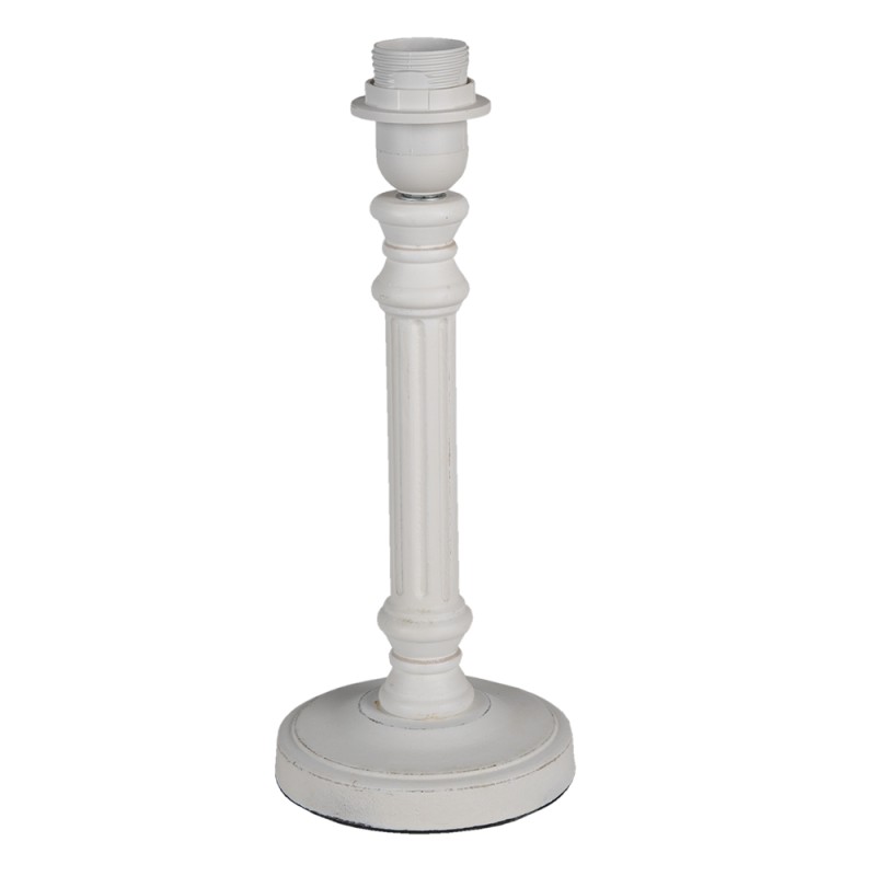 Clayre & Eef Piede de lampe Ø 13x32 cm  Blanc Bois