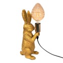Clayre & Eef Bureaulamp Konijn 13x17x36 cm  Goudkleurig Kunststof