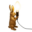 Clayre & Eef Bureaulamp Konijn 13x17x36 cm  Goudkleurig Kunststof