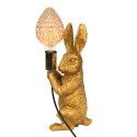 Clayre & Eef Bureaulamp Konijn 13x17x36 cm  Goudkleurig Kunststof