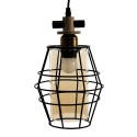 Clayre & Eef Pendant Lamp 18x18x31 cm  Black Metal Glass