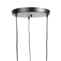 Clayre & Eef Lampes à suspension Ø 35x110 cm Noir Métal Verre