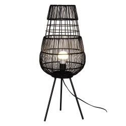 Clayre & Eef Vloerlamp  Ø 20x59 cm  Zwart Ijzer