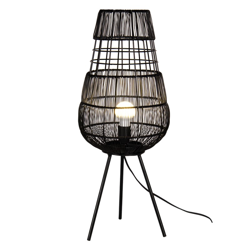 Clayre & Eef Lampada da terra Ø 20x59 cm  Nero Ferro