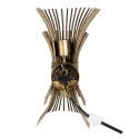Clayre & Eef Wandleuchte 22x22x46 cm Goldfarbig Eisen