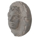 Clayre & Eef Decorazione murale  Ø 42x18 cm Grigio Ceramica Rotondo Faccia