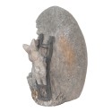 Clayre & Eef Décoration Lapin 22x18x27 cm Gris Pierre