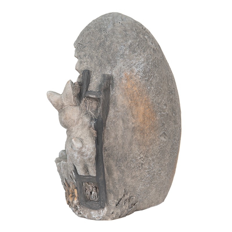 Clayre & Eef Décoration Lapin 22x18x27 cm Gris Pierre