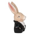 Clayre & Eef Figurine Lapin 11x9x19 cm Noir Pierre
